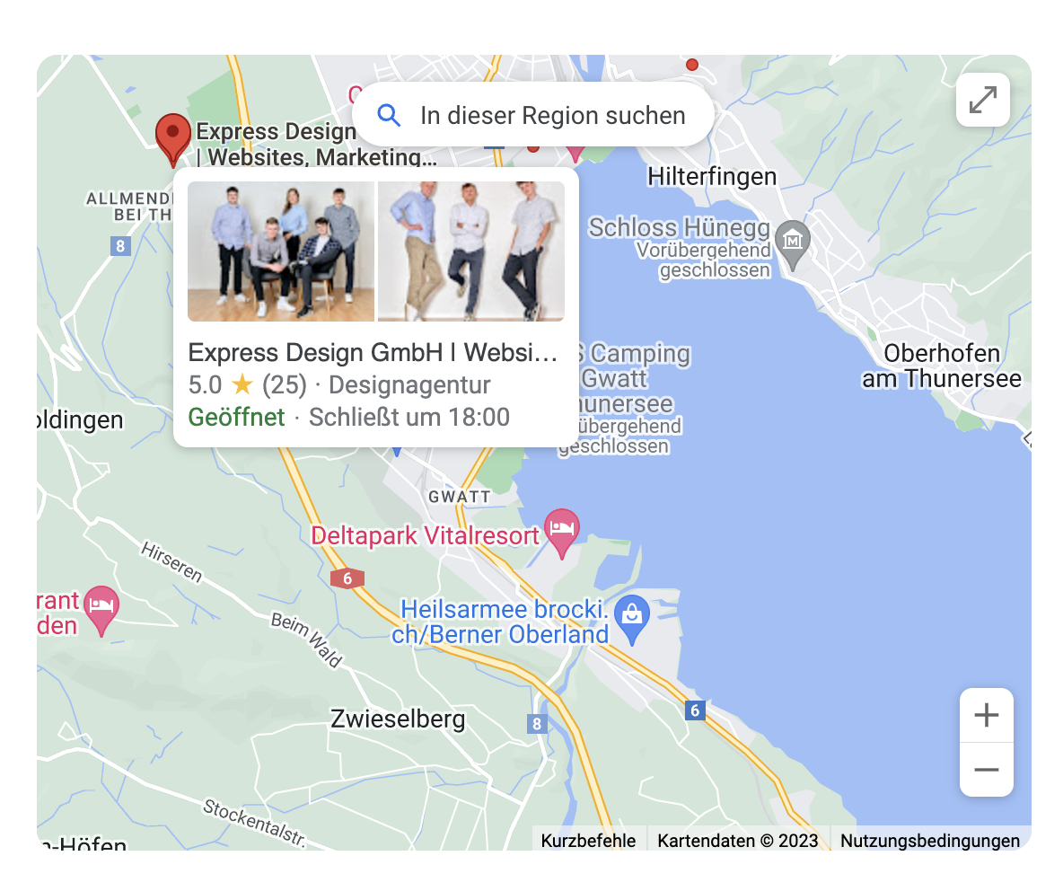 Google Unternehmensprofil Lokale Suche