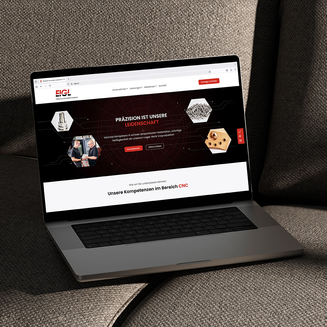 Online Auftritt in der Präzisionsmechanik