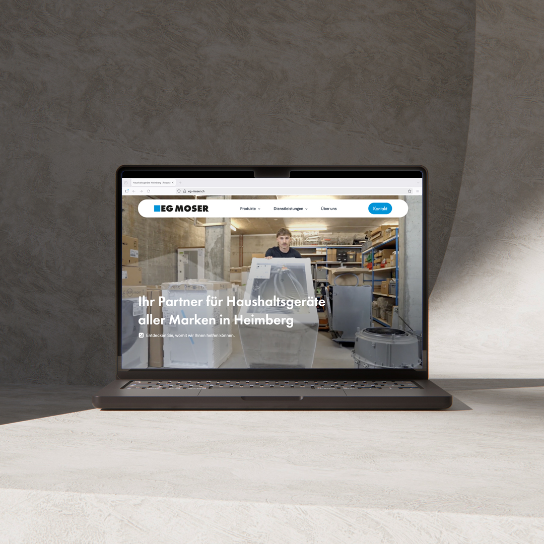 EG Moser AG – Website und Branding für Elektrogeschäft | Projekt der Webagentur aus Thun & Bern