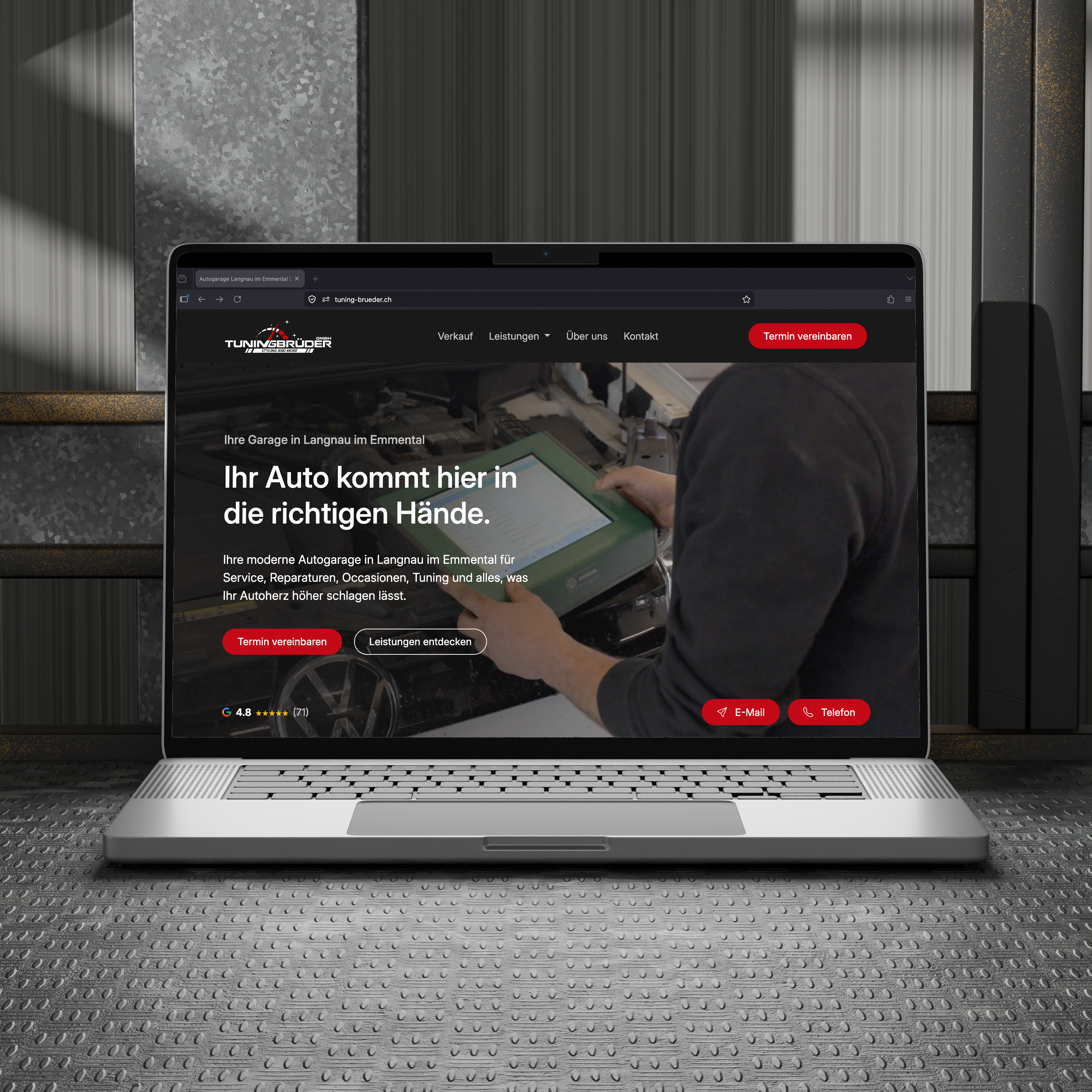 Tuningbrüder GmbH – Neue Website für eine Autogarage im Emmental | Projekt der Webagentur aus Thun & Bern