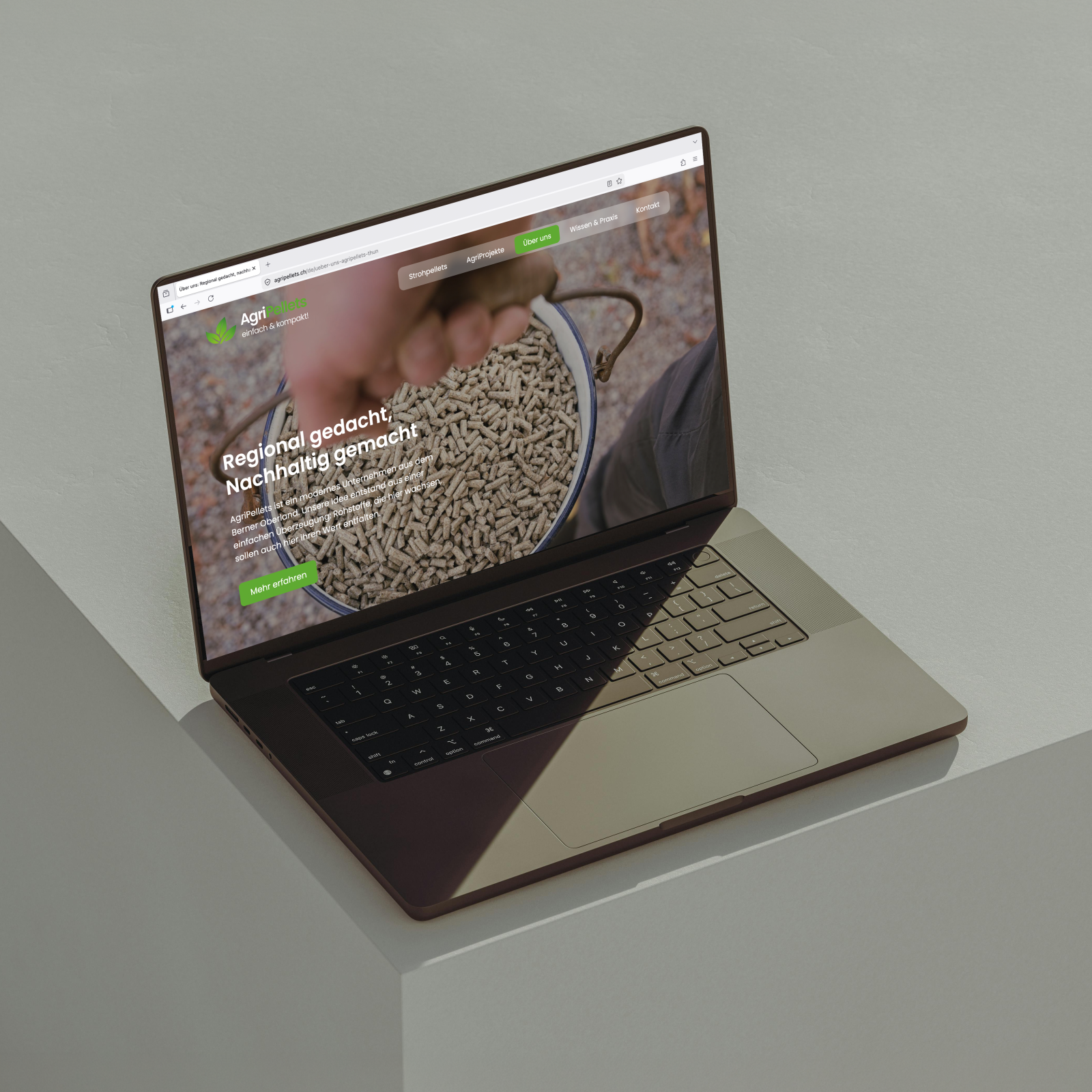 Eine Website für natürliche Einstreulösungen