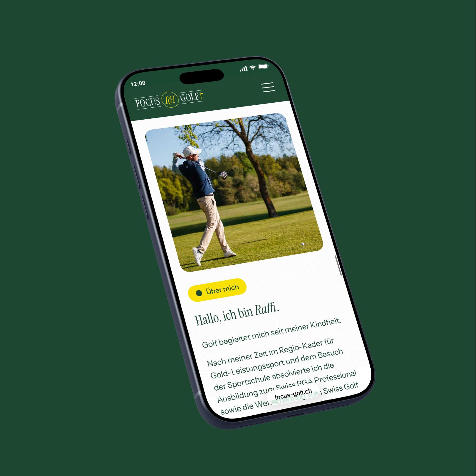 Marke und Website für einen Golf-Coach am Thunersee
