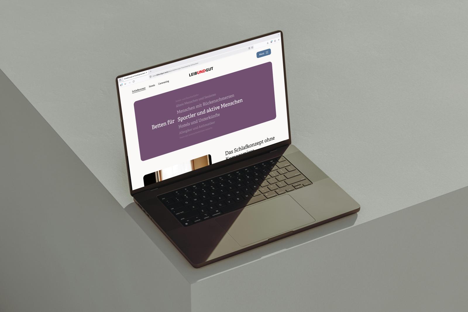 Webpräsenz für gesunden Schlaf & mehr Lebensqualität