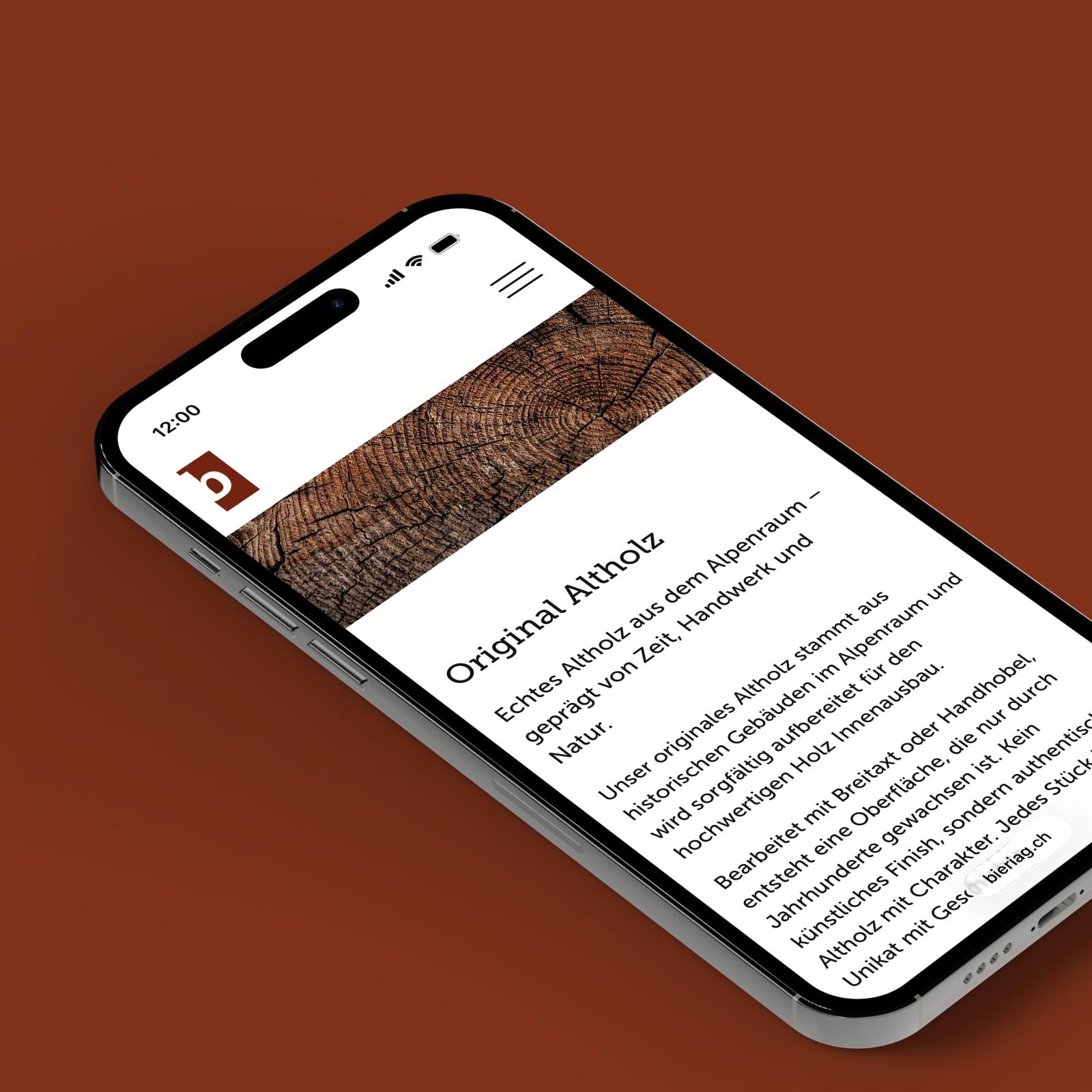 Neue Website für eine Schreinerei mit Altholz-Spezialisierung
