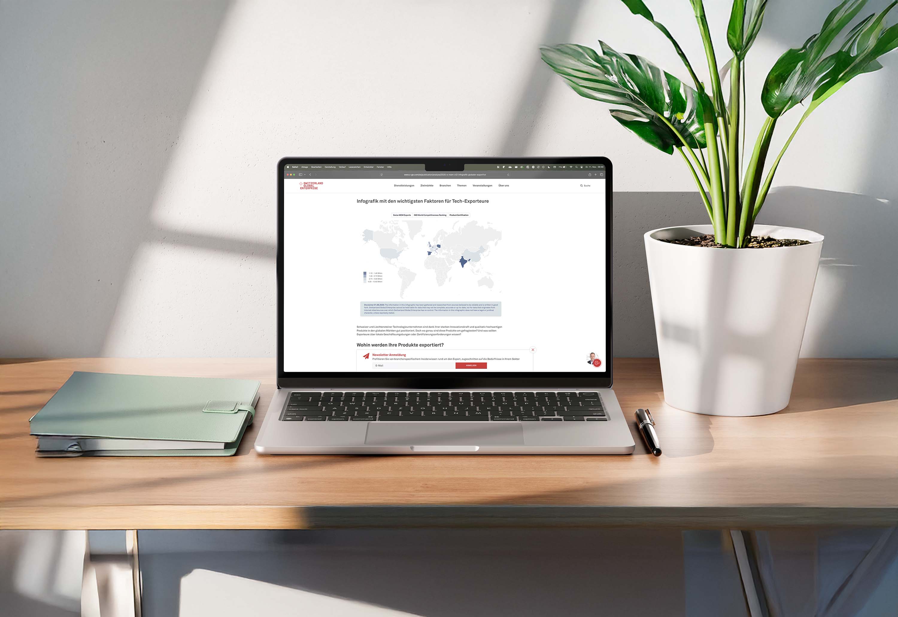 Switzerland Global Enterprise – Interaktive Karte | Projekt der Webagentur aus Thun & Bern