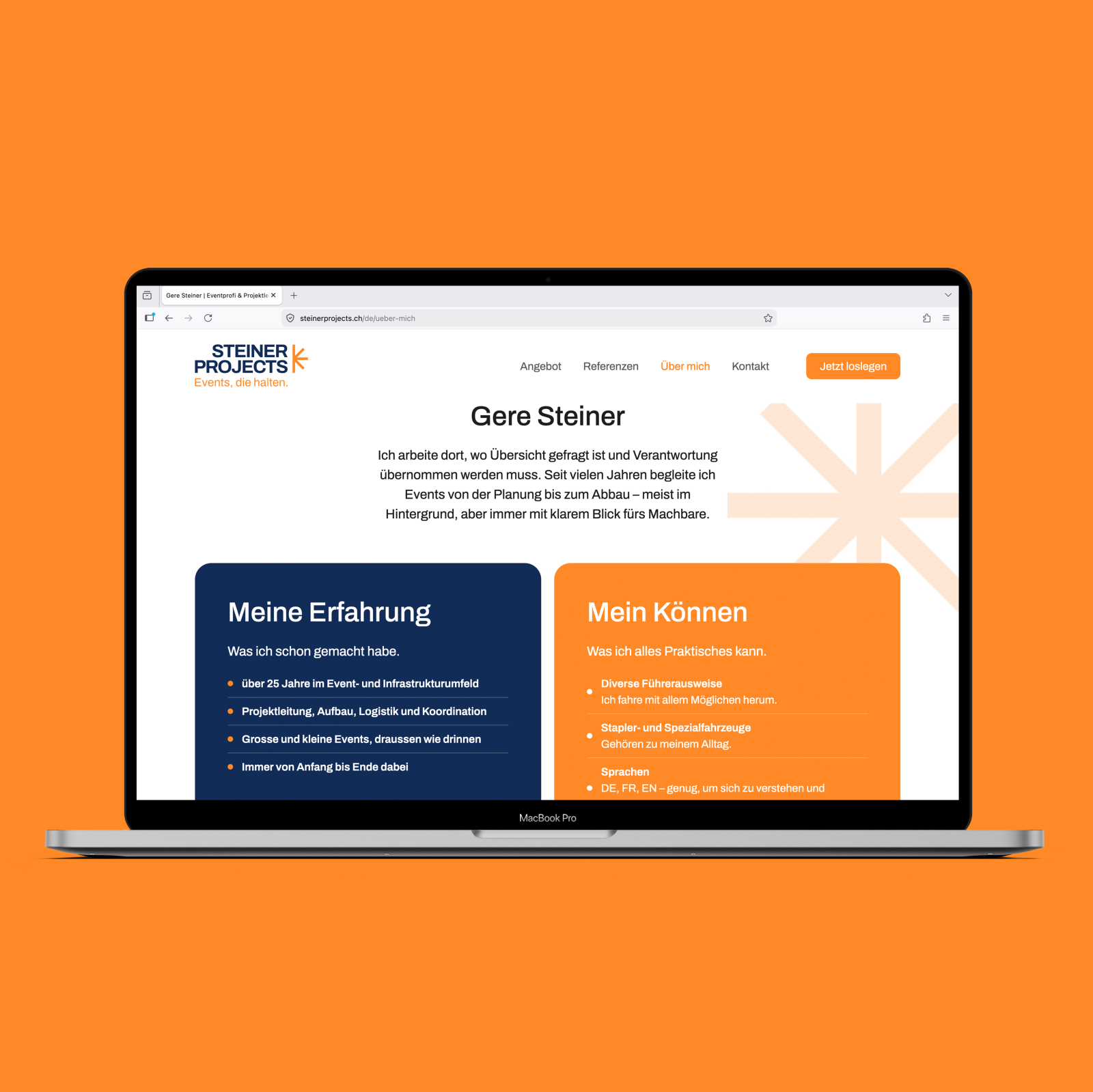 Branding und Website für Steiner Projects
