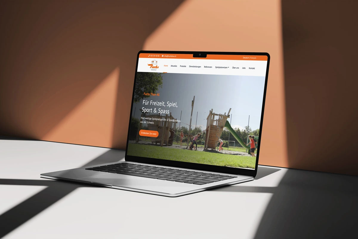 Fuchs Thun AG – Digitale Plattform für Spielplatzbauer | Projekt der Webagentur aus Thun & Bern