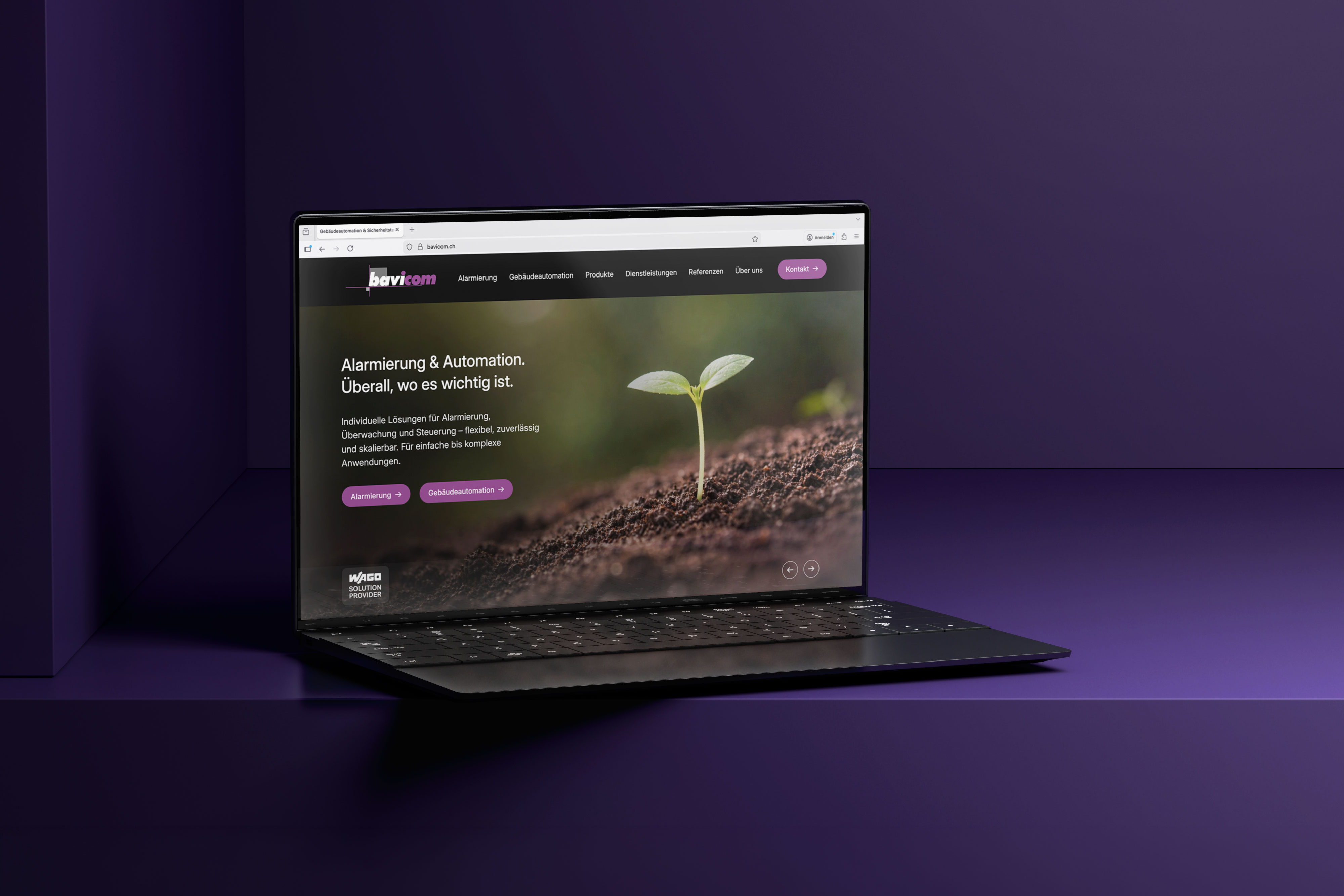 Bavicom AG – Website für industrielles Sicherheits-Unternehmen | Projekt der Webagentur aus Thun & Bern