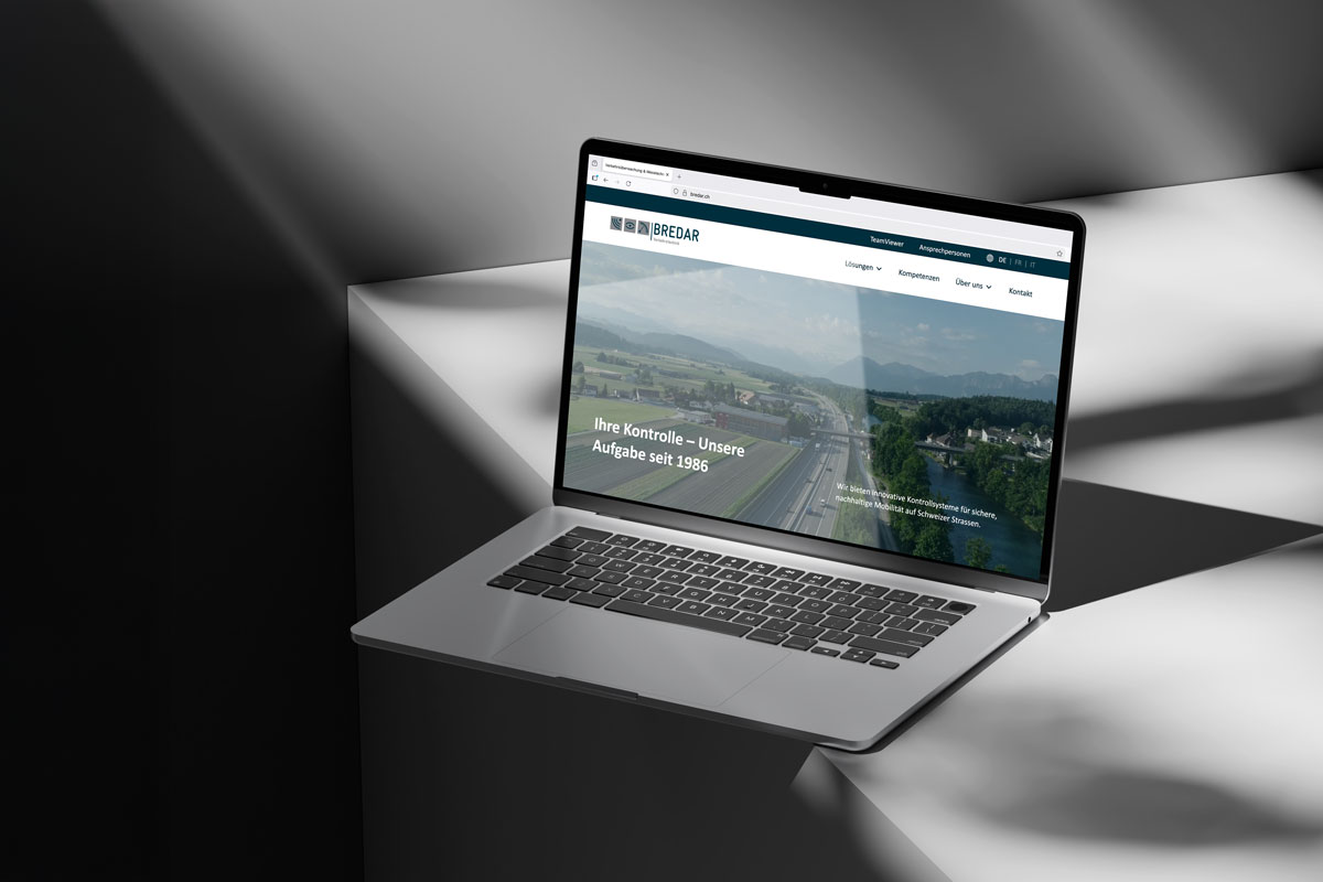 BREDAR AG – Moderne Website für Schweizer Verkehrstechnik | Projekt der Webagentur aus Thun & Bern