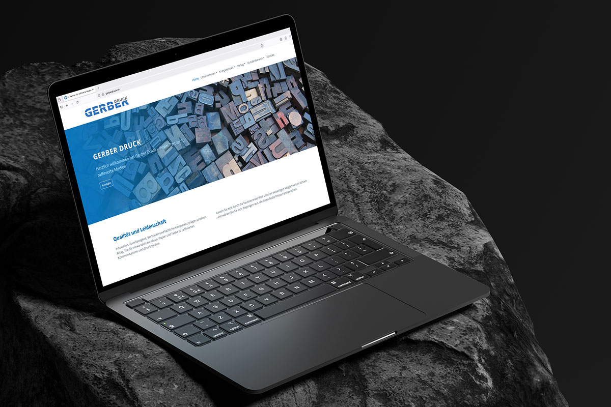 Gerber Druck AG – Corporate Website für eine Druckerei | Projekt der Webagentur aus Thun & Bern