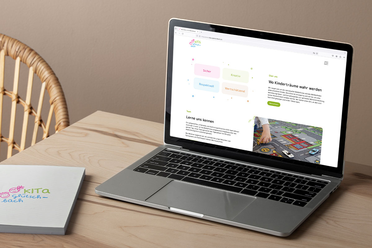 Kita Glütschbach – Digitaler Auftritt für eine Kita | Projekt der Webagentur aus Thun & Bern