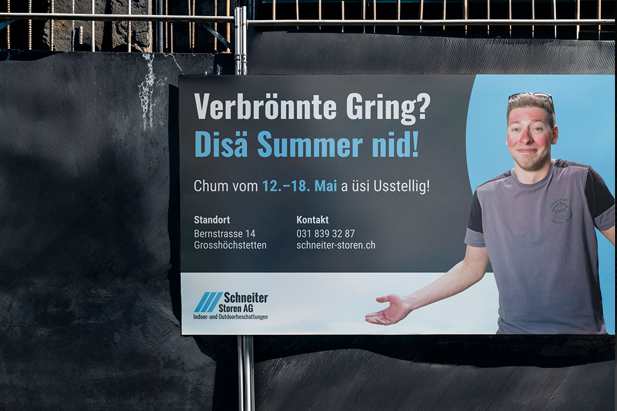 Schneiter Storen AG – Crossmediale Kampagnen im Storenbau | Projekt der Webagentur aus Thun & Bern