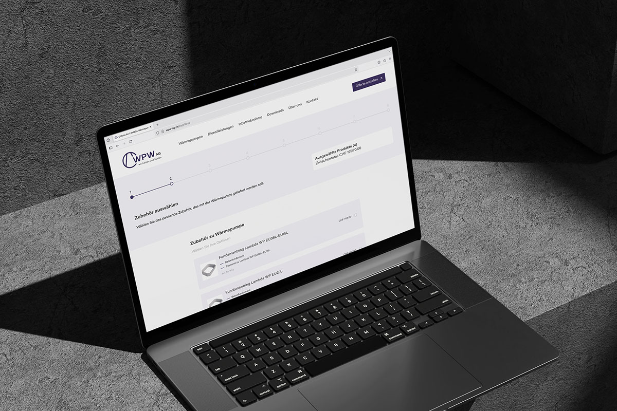 WPW AG – Speziallösung für Wärmepumpen | Projekt der Webagentur aus Thun & Bern